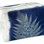 Clutches - Cube Pouch Fougère Bleu L 22 X 14 X 10,5 - LA CERISE SUR LE GATEAU