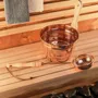 Spa - Handcrafted Hammered Copper Sauna Bucket & Ladle Set – 3L with Wooden - BELS & PEARL