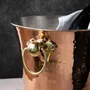 Wine accessories - Handcrafted Hammered Copper Wine & Ice Bucket with Solid Brass Handles - BELS & PEARL
