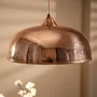 Ceiling lights - Handcrafted Hammered Solid Copper Dome Pendant Light - BELS & PEARL