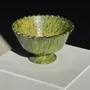 Bols - Lot de 2 coupes artisanales sur pied en terre cuite vernissée verte - OFFICE OBJETS