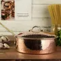 Casseroles - Casserole Artisanale en Cuivre Massif avec Couvercle - BELS & PEARL