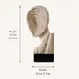 Hotel bedrooms - Handcrafted Travertine Abstract Sculpture with Black Marble Base - BELS & PEARL
