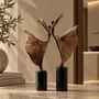 Etagères - Set de Deux Sculptures de Ballerines en Laiton Ton Bronze sur Socles e - BELS & PEARL