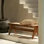 Fabric cushions - Hand woven natural raffia cushion - DESIGN TRIP
