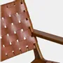 Armchairs - Vana armchair in solid teak and brown woven leather - DESIGN TRIP