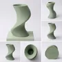 Aménagements pour bureau - Vase imprimé en 3D « BAILE » | Vert sauge - AUURA