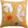 Cushions - Embroidered Cushion Anka Cannelle 45 X 45 - MAISON VIVARAISE - SDE VIVARAISE WINKLER