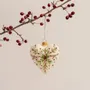 Other Christmas decorations - Glass Christmas bauble – heart with a branch motif - DAGMARA MY CHRISTMAS