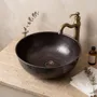 Lavabos - Vasque à Poser Artisanale en Cuivre Martelé – Plusieurs Dimensions - BELS & PEARL