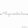 Other wall decoration - Wire Wall Decor ” All You Need Is Love ” - BIJOUX DE MUR