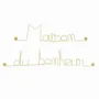 Other wall decoration - Gilded Brass Wire Wall Decor " House of Happiness ” - BIJOUX DE MUR