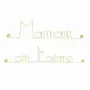 Autres décorations murales - Cadeau Fête des mères "Maman on t'aime" - Décoration Laiton Doré - BIJOUX DE MUR