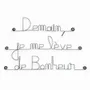 Children's decorative items - Wall Quote\" Tomorrow I will wake up happy\ " - BIJOUX DE MUR