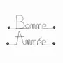 Autres décorations murales - Déco en fil de fer " Bonne année " - BIJOUX DE MUR