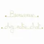 Other wall decoration - Gold-plated brass wall decoration: "Welcome to our cat's home" - BIJOUX DE MUR