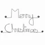 Autres décorations de Noël - Déco Noel en fil de fer : " Merry christmas " - BIJOUX DE MUR