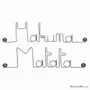 Objets déco enfant - Décoration Murale "Disney" en Fil de Fer : Hakuna Matata - BIJOUX DE MUR
