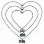 Children's bedrooms - Trio of Variegated Hearts wire wall decoration - BIJOUX DE MUR