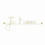 Autres décorations murales - Décoration murale en fil de Laiton Doré " Je t'aime " - BIJOUX DE MUR