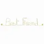 Other wall decoration - Gold Brass Wire Wall Decor - Best Friend - BIJOUX DE MUR