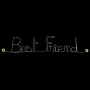 Other wall decoration - Gold Brass Wire Wall Decor - Best Friend - BIJOUX DE MUR