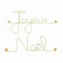 Other Christmas decorations - Gold Brass Wire Wall Decor - Merry Christmas - BIJOUX DE MUR