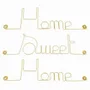 Other wall decoration - Décoration Murale en fil de Laiton Doré : "Home Sweet Home" - BIJOUX DE MUR