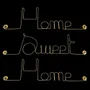 Other wall decoration - Décoration Murale en fil de Laiton Doré : "Home Sweet Home" - BIJOUX DE MUR
