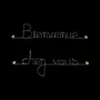 Autres décorations murales - Décoration Murale en Laiton Doré " Bienvenue chez vous " - BIJOUX DE MUR