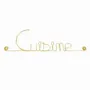 Other wall decoration - Gold Brass Wall Decor - "Kitchen" Word - BIJOUX DE MUR