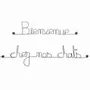 Other wall decoration - Wire wall writing "Welcome to our cats" - BIJOUX DE MUR