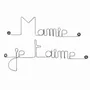 Autres décorations murales - Fête des Grand-Mères " Mamie je t'aime " - en Fil de Fer - BIJOUX DE MUR