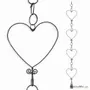 Objets de décoration - Guirlande en fil de fer - Coeur - Gris - à suspendre - BIJOUX DE MUR