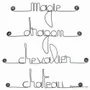 Objets déco enfant - Lot de petits messages en fil de fer - GARÇON - Décoration Chambre - BIJOUX DE MUR