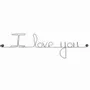 Autres décorations murales - Message St Valentin/Amour en fil de fer " I love you " - BIJOUX DE MUR