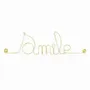 Children's decorative items - Gold Brass Wire Word "Smile" - Wall Decoration - BIJOUX DE MUR