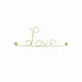 Objets déco enfant - Petit mot en fil de Laiton Doré " Love " - Décoration Murale - BIJOUX DE MUR