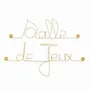 Children's decorative items - Games Room Door Sign - Gold Brass Decoration - BIJOUX DE MUR