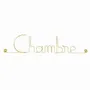 Objets déco enfant - Plaque de porte en fil de Laiton Doré " Chambre " - Décoration - BIJOUX DE MUR