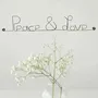 Other wall decoration - Wire Wall Decoration\" Peace & Love\ "” - to pin - BIJOUX DE MUR