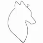 Other wall decoration - Wire Wall Decoration\" Wolf Head\” - to pin - BIJOUX DE MUR