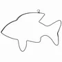 Children's bedrooms - Wire Wall Decoration\" Fish Silhouette\ "” - to pin - BIJOUX DE MUR