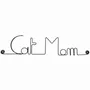 Gifts - Wall decoration\" Cat\ "” made of wire\ "Cat Mom\” - to pin - BIJOUX DE MUR
