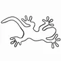 Children's bedrooms - Wire Wall Decoration - Salamander Silhouette - To be pinned - BIJOUX DE MUR