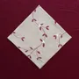 Table linen - Embroidered Linen Napkin | VISCHIO Bordeaux - GIARDINO SEGRETO