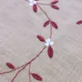 Table linen - Embroidered Linen Napkin | VISCHIO Bordeaux - GIARDINO SEGRETO
