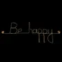 Autres décorations murales - Petit Mot Décoration Murale en fil de laiton doré " Be happy " - BIJOUX DE MUR