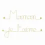 Other wall decoration - Mother's Day Gift "Mom I love you" - Gold-Plated Brass - BIJOUX DE MUR