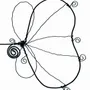Other wall decoration - Ginkgo Flower - "Happiness" - Wire Wall Decoration - BIJOUX DE MUR